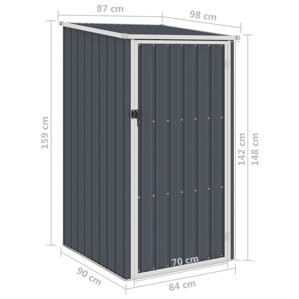 Garden Shed Anthracite 87x98x159 cm Galvanised Steel